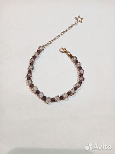 Браслеты из хрустальных бусин,ручной работы