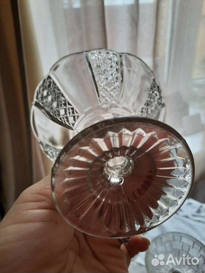 Ваза фруктовница на ножке старинная