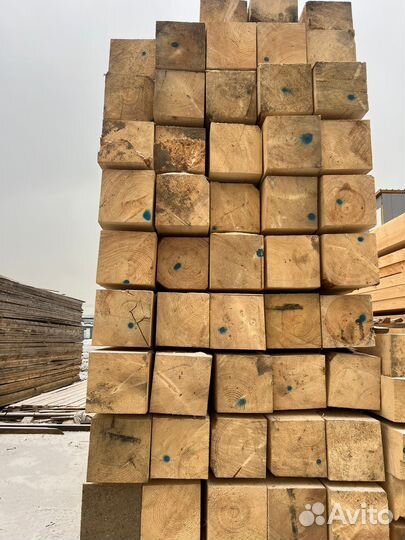 Брус обрезной 200х200х6000 мм, 1 сорт