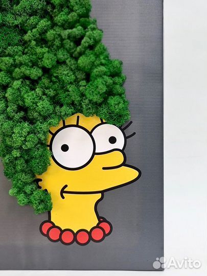 Панно из стабилизированного мха Симпсон