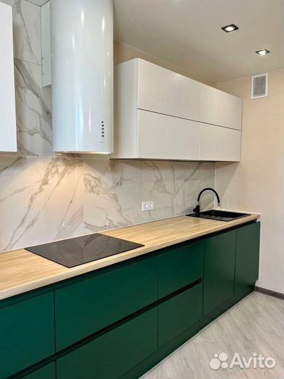 Прямая кухня. Кухонный гарнитур на заказ