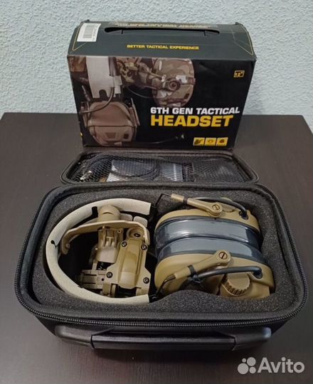 Тактические активные наушники военные amp