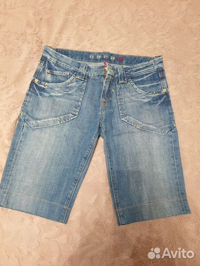 Бриджи джинсовые