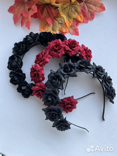 Ободок с цветами на хэллоуин