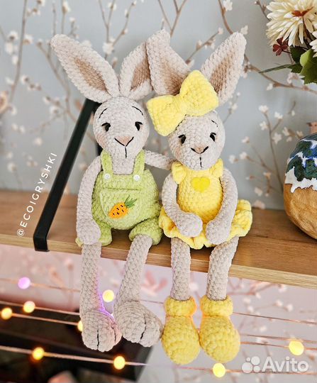 Мягкая игрушка заяц ручной работы