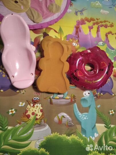 Горка для купания, круг на шею, Губка для купания