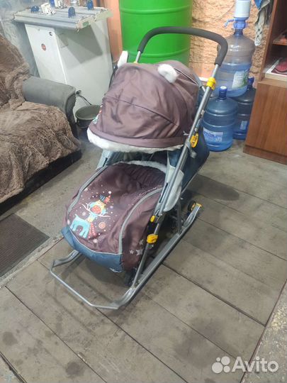 Детские санки коляска ника