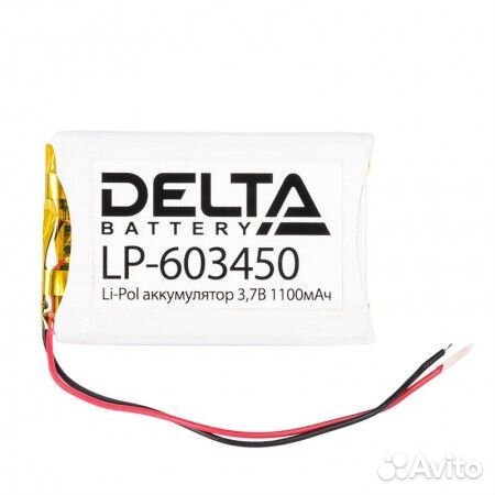 АКБ (1100mAh/3.7В) delta LP-603450