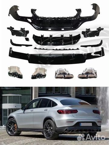 Диффузор AMG63 Mercedes GLC Х253 Купе