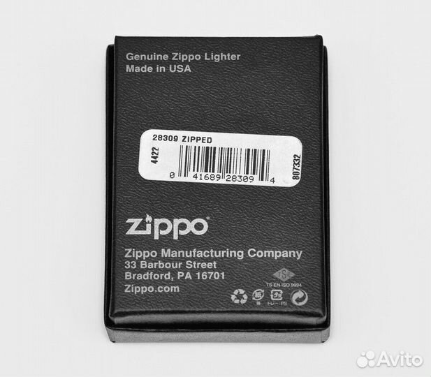 Зажигалка Zippo 28309 Zipped Оригинал Новая