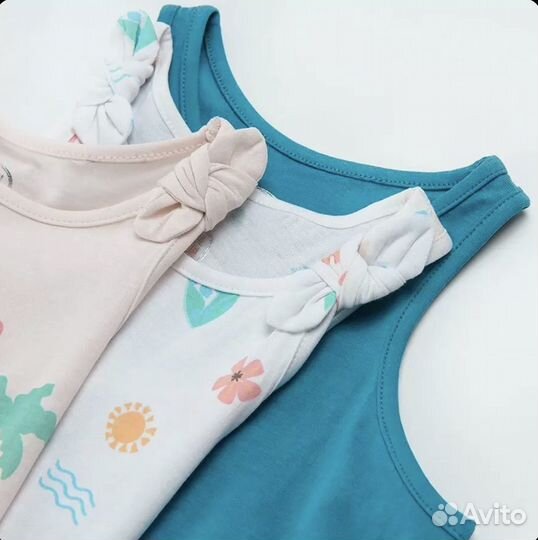 Комплект летних маек для девочки 128 Cool club