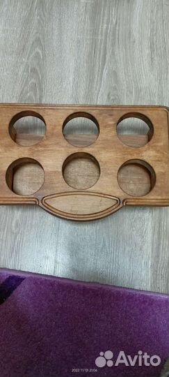 Подставка деревянная для стаканов и специй