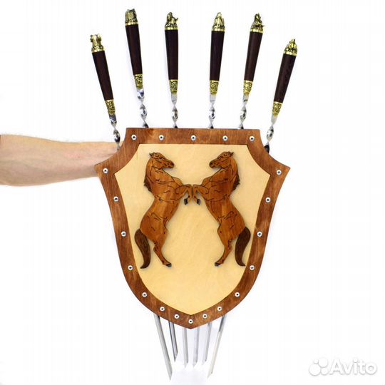 Подарок мужчине шампуры с держателем