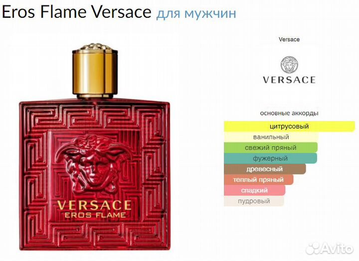 Versace Eros Flame Eau De Parfum 10мл отливант