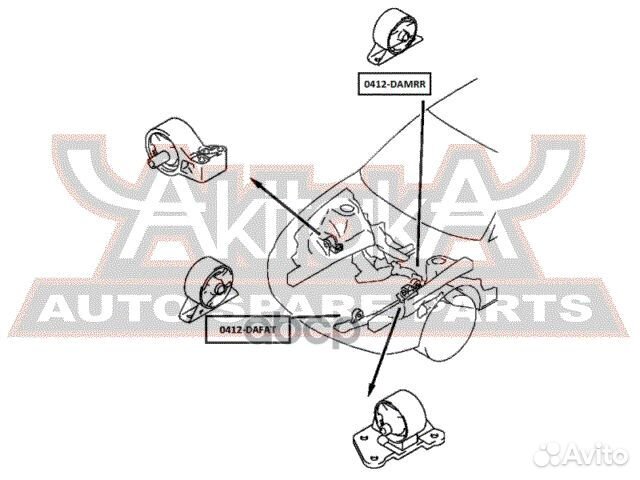 Подушка двигателя передняя AT 0412dafat asva