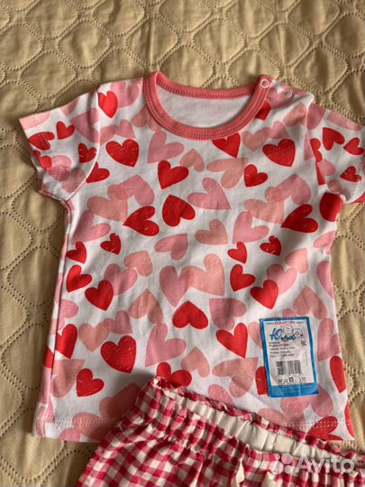 Комплект шорты и футболка для девочки 80/86