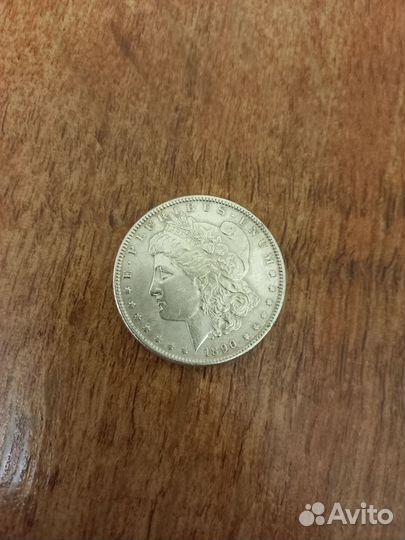 Монета доллар Моргана США 1890 год