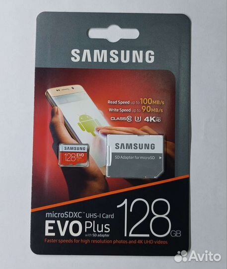 Карта памяти Samsung 128 Gb UHS-I Card EVO Plus