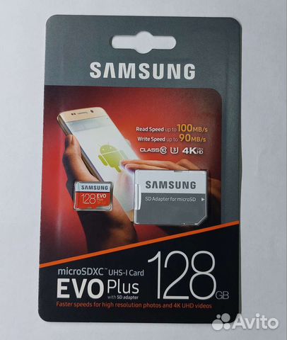 Карта памяти Samsung 128 Gb UHS-I Card EVO Plus