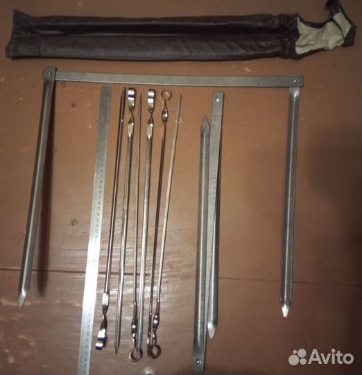 Мангал походный с шампурами