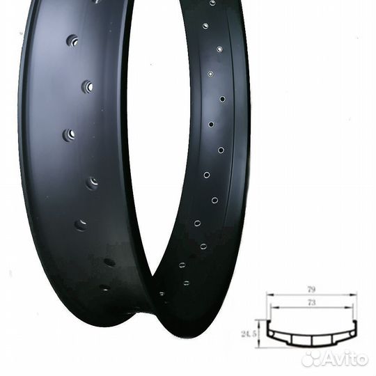 Обод двойной P73D 36H для фэтбайка 20/24/26