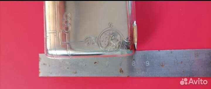 Портсигар 19 век серебро