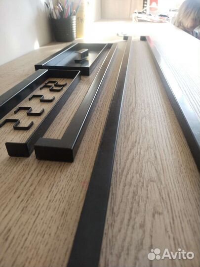 Рейлинг для кухни черный + доп аксессуары