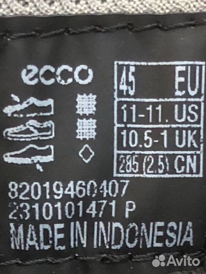 Кроссовки ecco MX M, с gore -TEX, размер 45