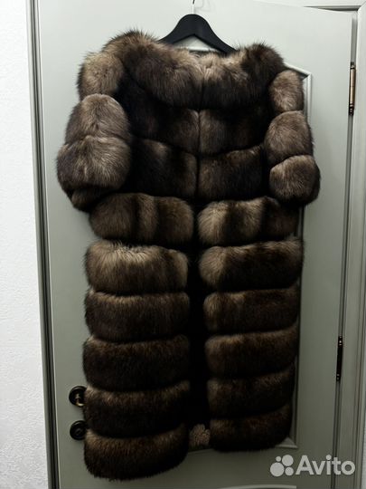 Шуба из песца под соболь