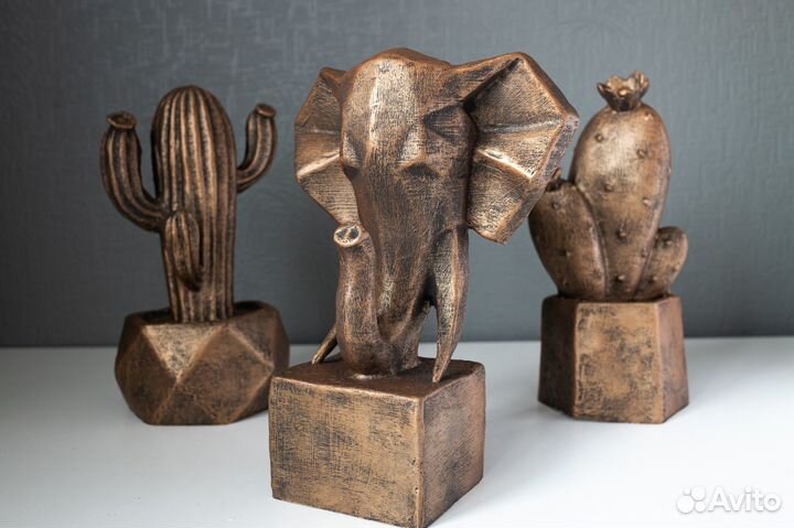 3 Статуэтки Слон в пустыне