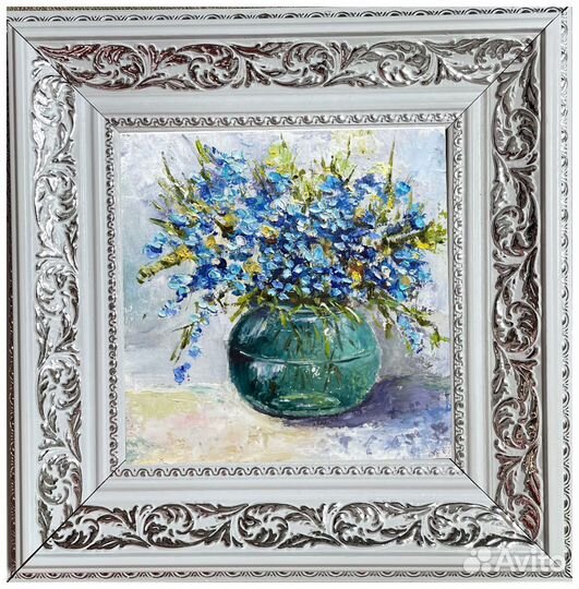 Картина полевые цветы незабудки