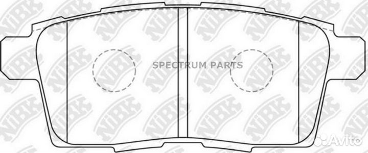 Nibk PN5814 Колодки тормозные дисковые зад