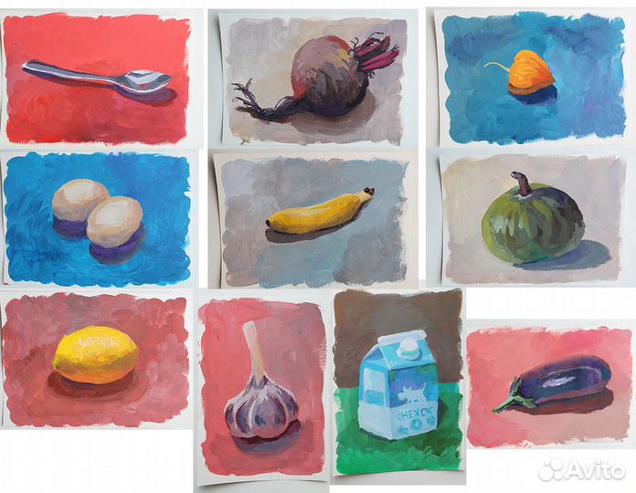 Картины гуашью