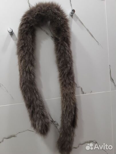 Опушка на капюшон из енота экомех