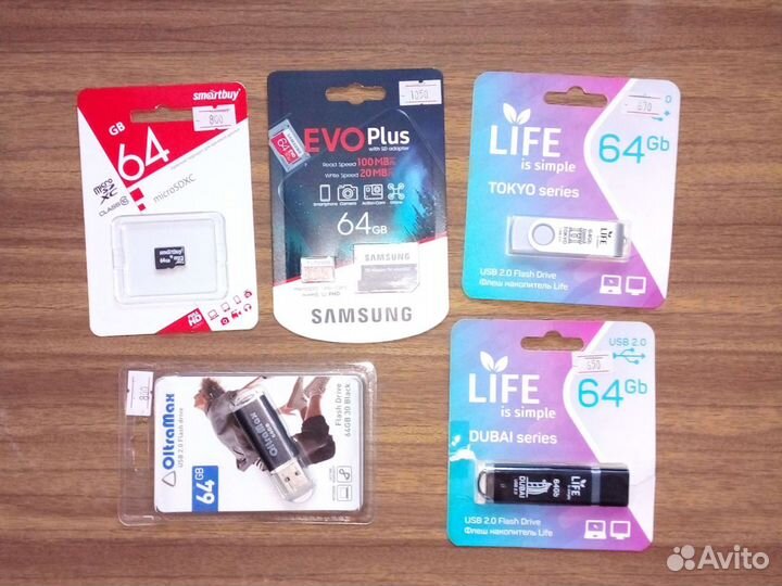 USB флешка, Карта microSD 64гб