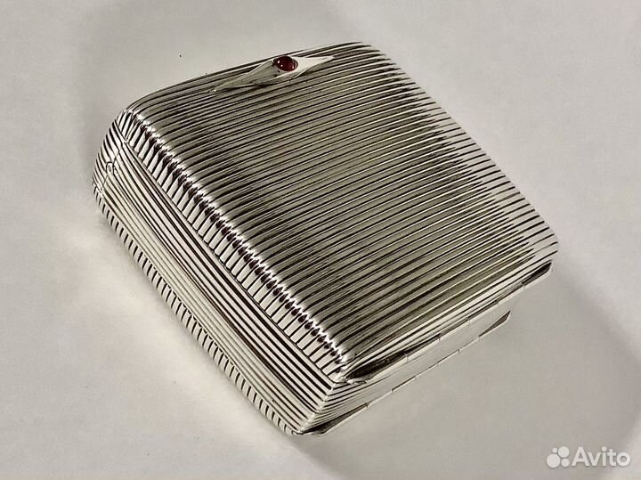 Портсигар редкий антик конец 19го века Серебро
