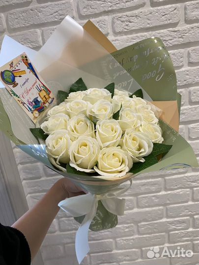 Букет из мыльных роз