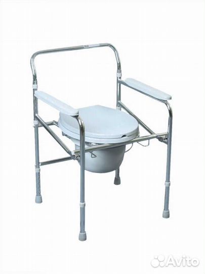 Кресло-туалет складное со спинкой