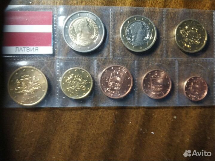 Набор евро монет Латвия