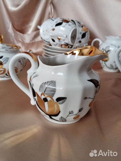 Чайный сервиз золотая роза вербилки