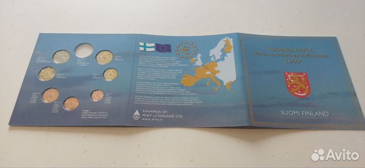 Различные монеты евро