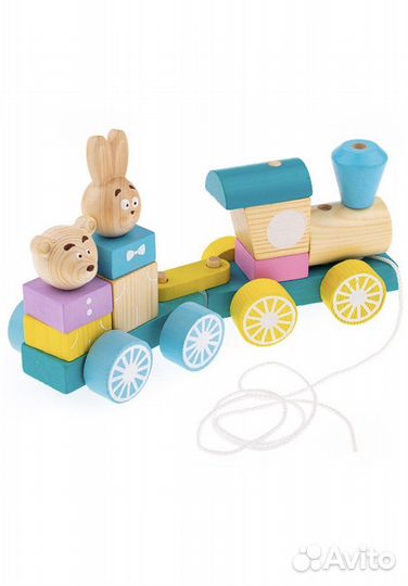 Конструктор каталка Паровоз томик