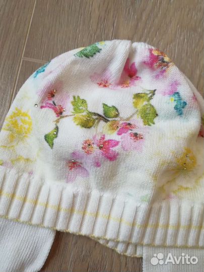 Шапка весенняя для девочки 1-3 года