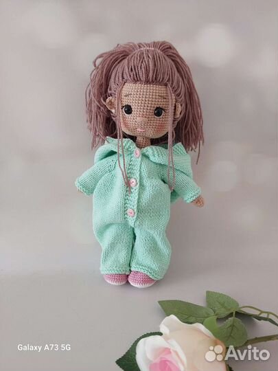 Кукла вязаная ручной работы Ариша