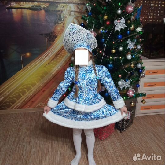 Костюм снегурочки детский 116