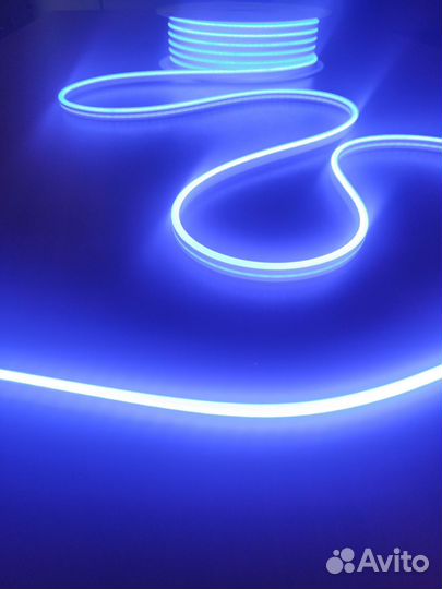 Гибкий неон (голубой), 12 V