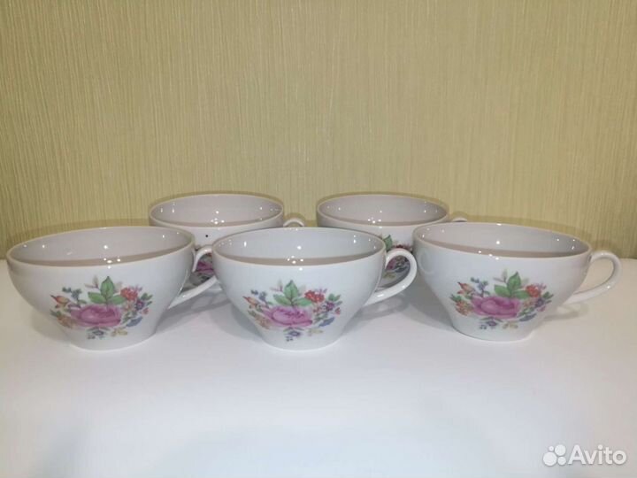 Чайные чашки и блюдце Дулево (сервис, набор)