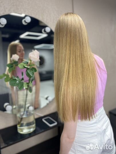Кератиновое выпрямление волос