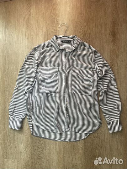 Рубашка zara в полоску