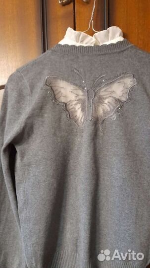 Блузка белая для девочек 128